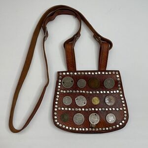Handmade Leather Coin Accent Purse
